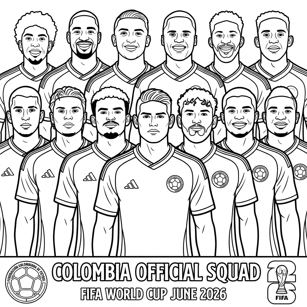 dibujos para colorear grinch Selección de Colombia Mundial 2026 1
