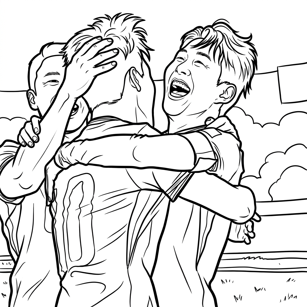 Selección de Corea del Sur Mundial 2026 7 páginas para colorear imprimibles Selección de Corea del Sur Mundial 2026