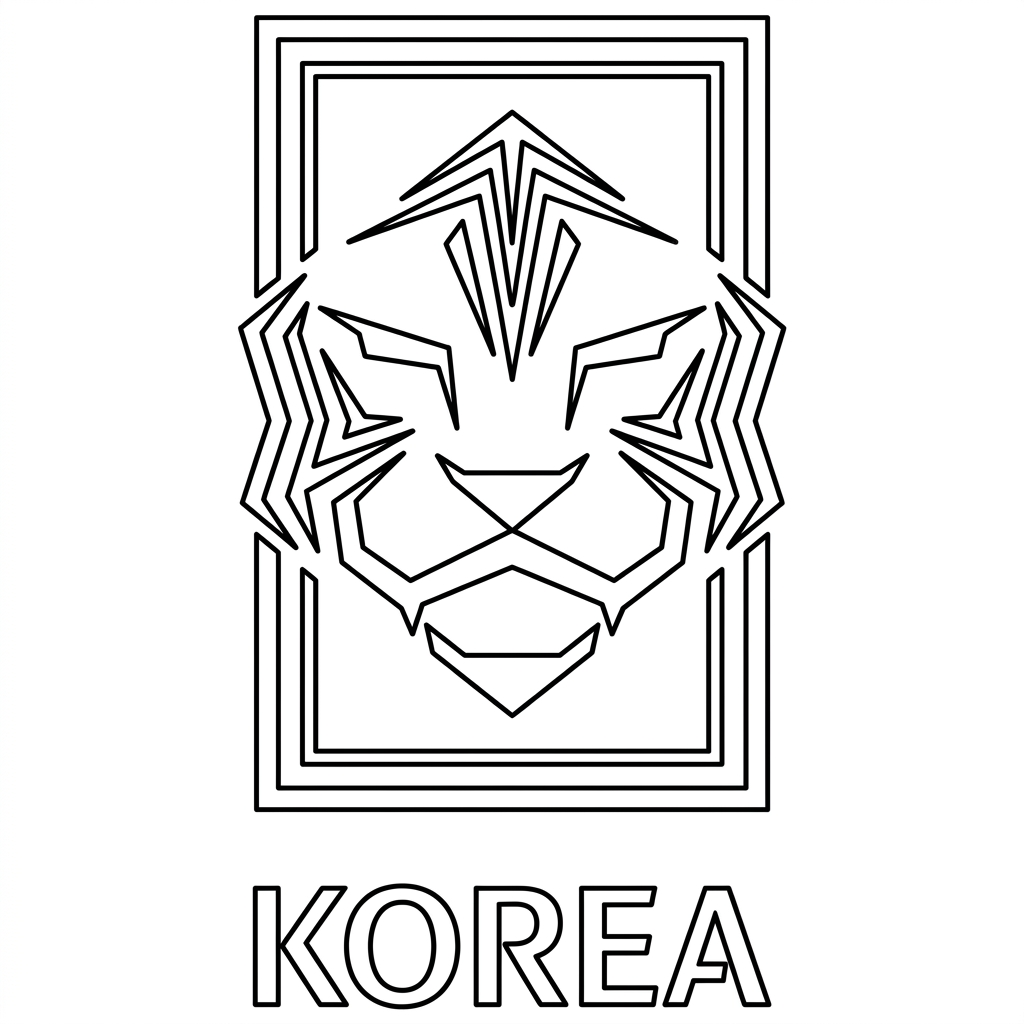 Selección de Corea del Sur Mundial 2026 10 Selección de Corea del Sur Mundial 2026 páginas para colorear