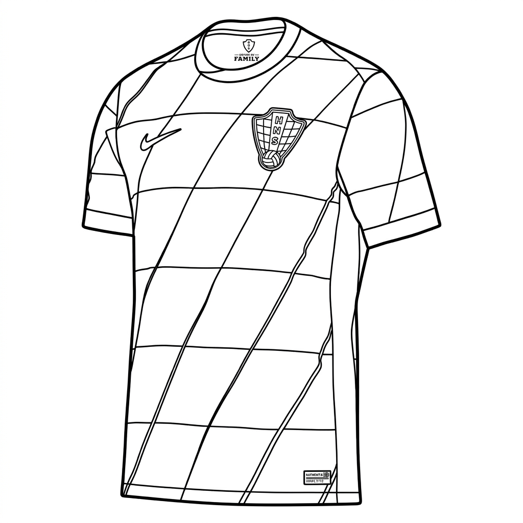 páginas para colorear imprimibles Selección de Croacia Mundial 2026