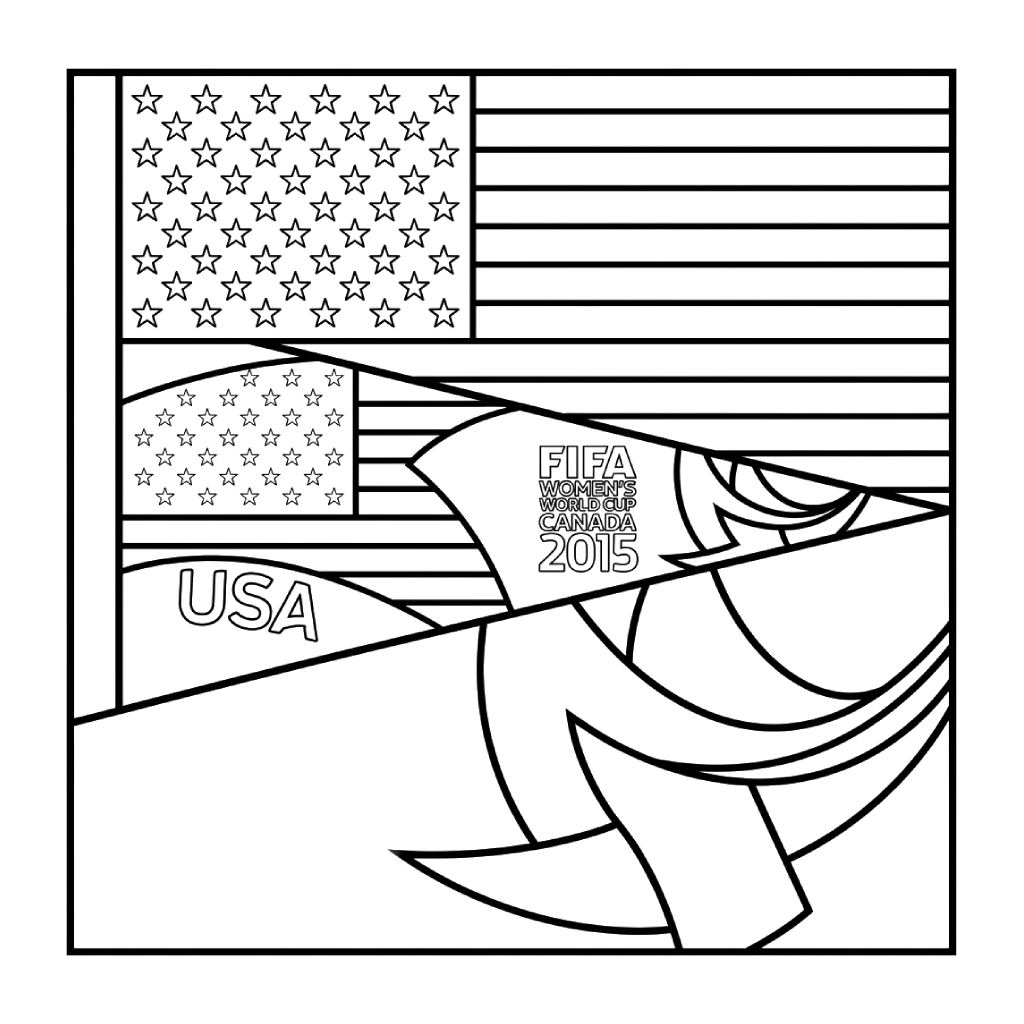 Selección de Estados Unidos Mundial 2026 para Colorear 8 páginas para colorear Selección de Estados Unidos Mundial 2026 imprimibles gratis 1