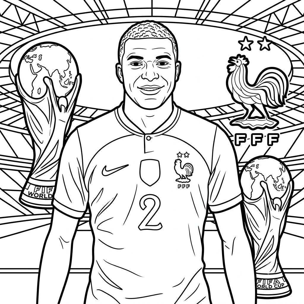 Selección de Francia Mundial 2026 11 Selección de Francia Mundial 2026 páginas para colorear gratis