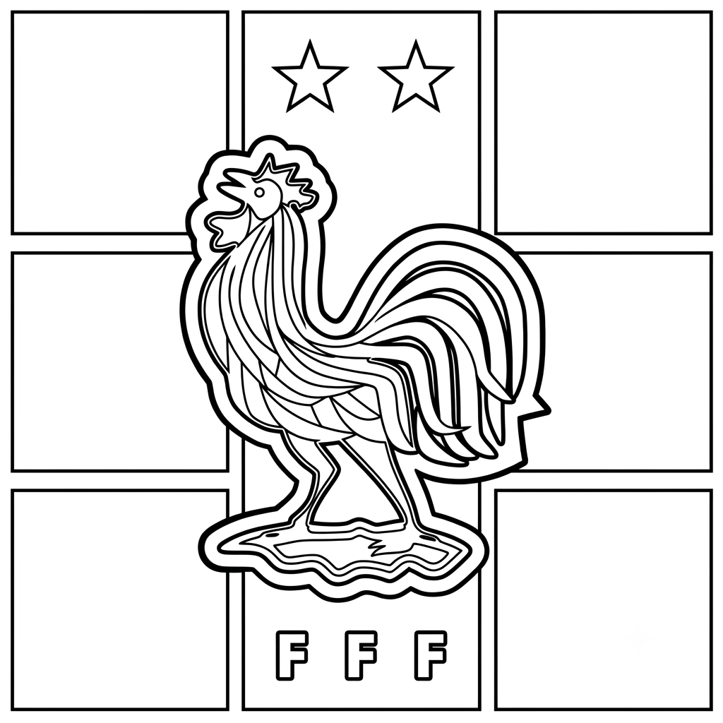 Selección de Francia Mundial 2026 4 niños Selección de Francia Mundial 2026 páginas para colorear