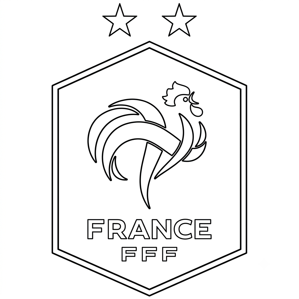 Selección de Francia Mundial 2026 6 páginas para colorear Selección de Francia Mundial 2026 imprimibles gratis