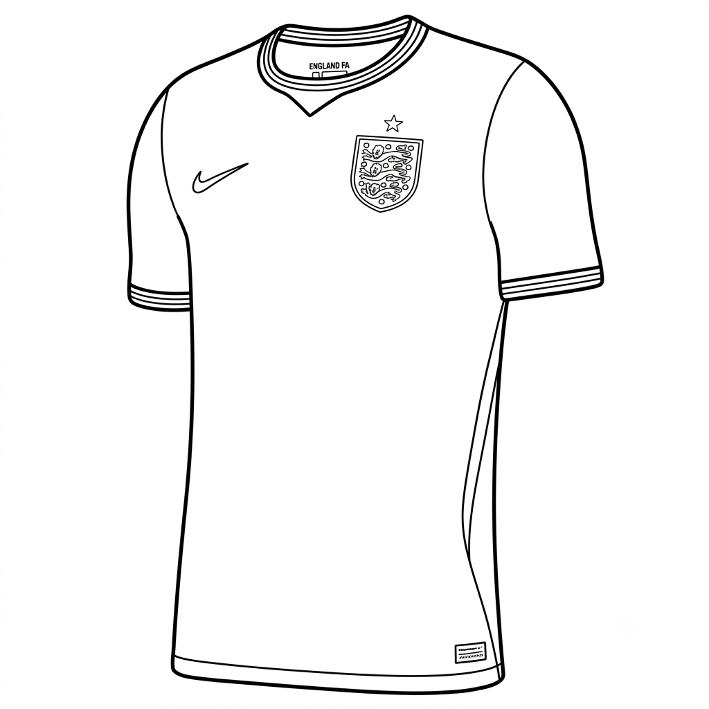 páginas para colorear Selección de Inglaterra Mundial 2026 imprimibles gratis
