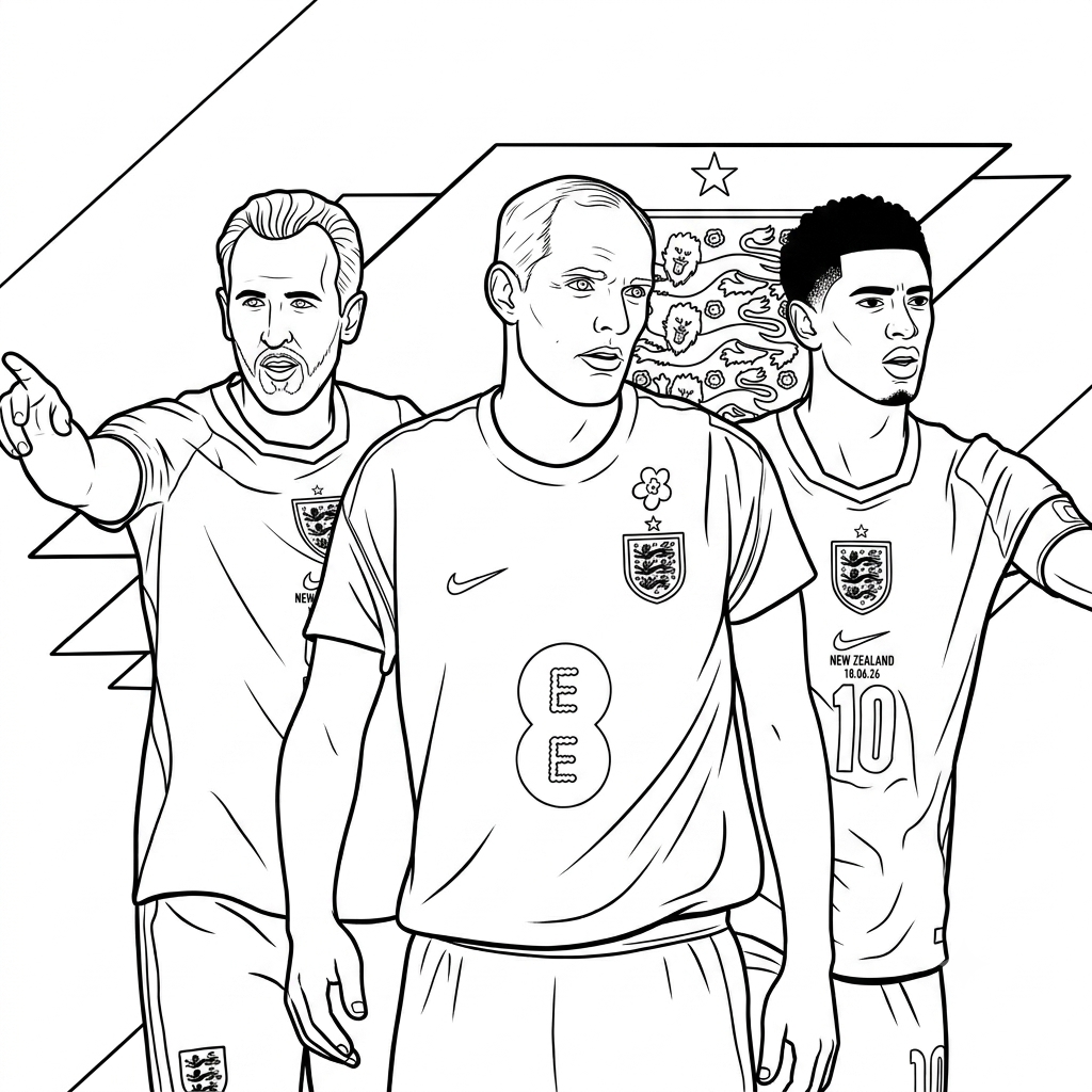 dibujos para colorear grinch Selección de Inglaterra Mundial 2026 1