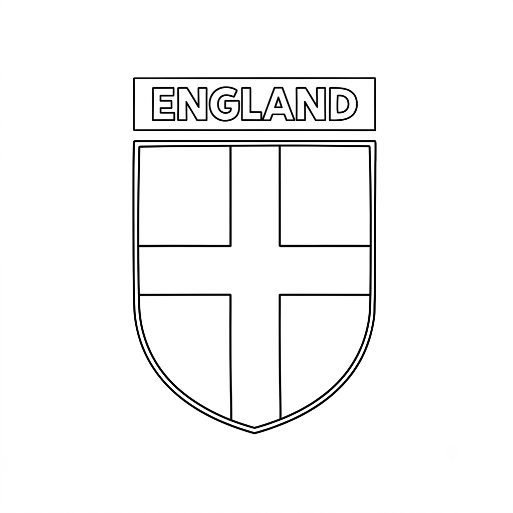 Selección de Inglaterra Mundial 2026 páginas para colorear para niños