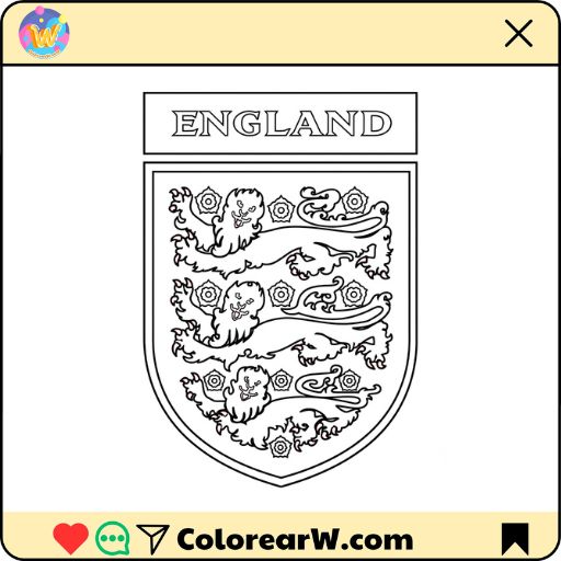 Selección de Inglaterra Mundial 2026 para colorear thumbnail