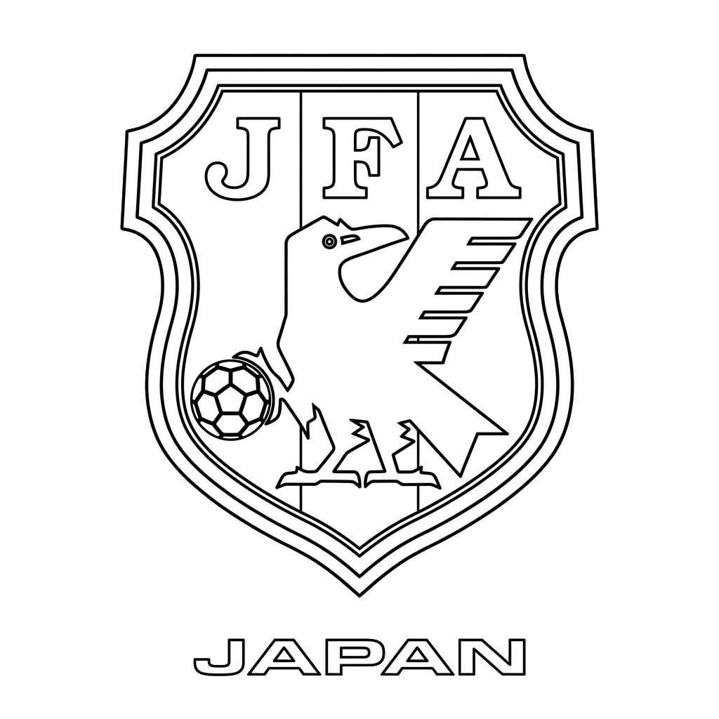 Selección de Japón Mundial 2026 16 Selección de Japón Mundial 2026 páginas para colorear para niños