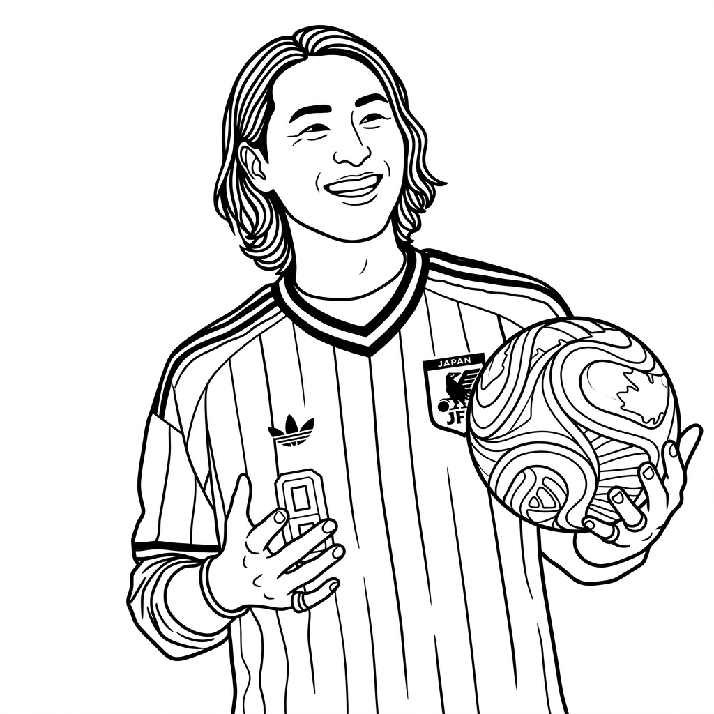 Selección de Japón Mundial 2026 4 Selección de Japón Mundial 2026 adornos para colorear