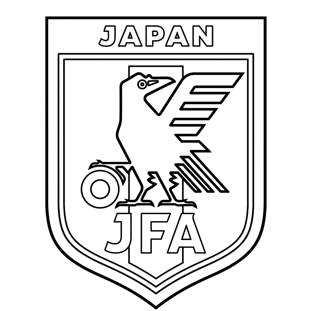 Selección de Japón Mundial 2026 9 dibujos para colorear Selección de Japón Mundial 2026