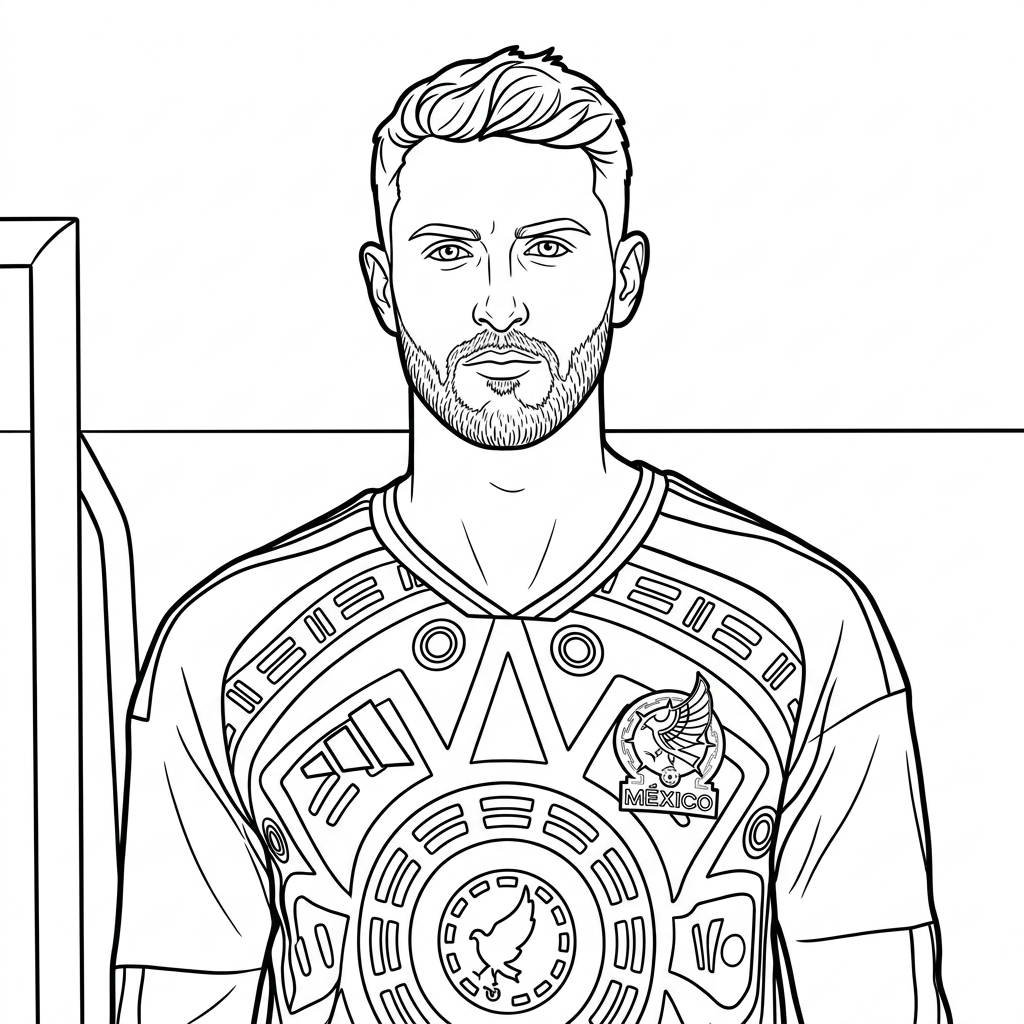 Selección de México Mundial 2026 dibujos para colorear