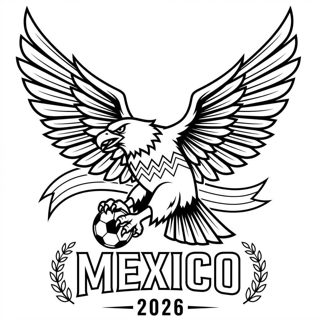 Selección de México Mundial 2026 para colorear