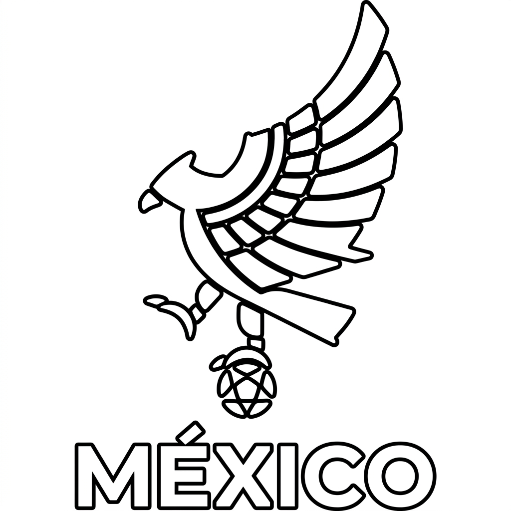 Selección de México Mundial 2026 dibujos para colorear 1