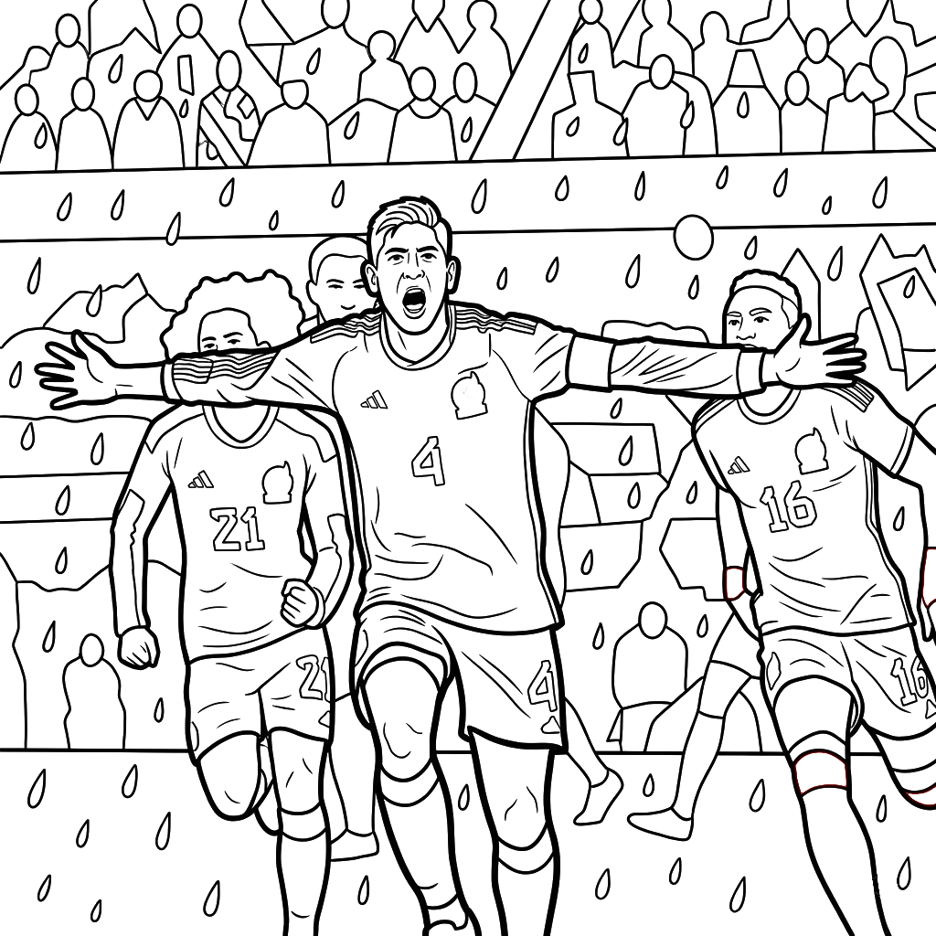 páginas para colorear imprimibles Selección de México Mundial 2026