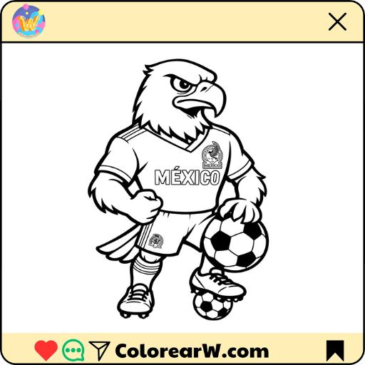 Selección de México Mundial 2026 para colorear thumbnail