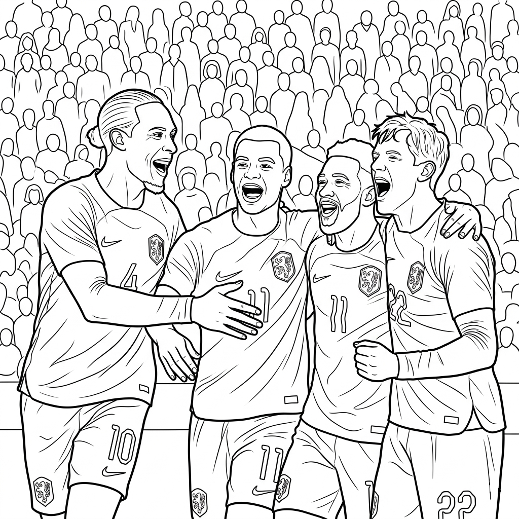 Selección de Países Bajos Mundial 2026 11 Selección de Países Bajos Mundial 2026 páginas para colorear para niños