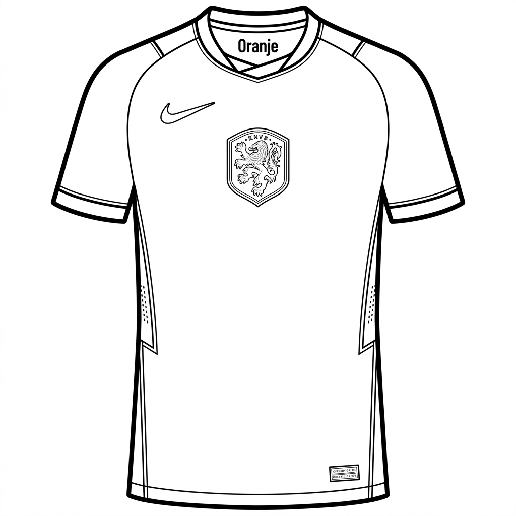 Selección de Países Bajos Mundial 2026 12 páginas para colorear Selección de Países Bajos Mundial 2026