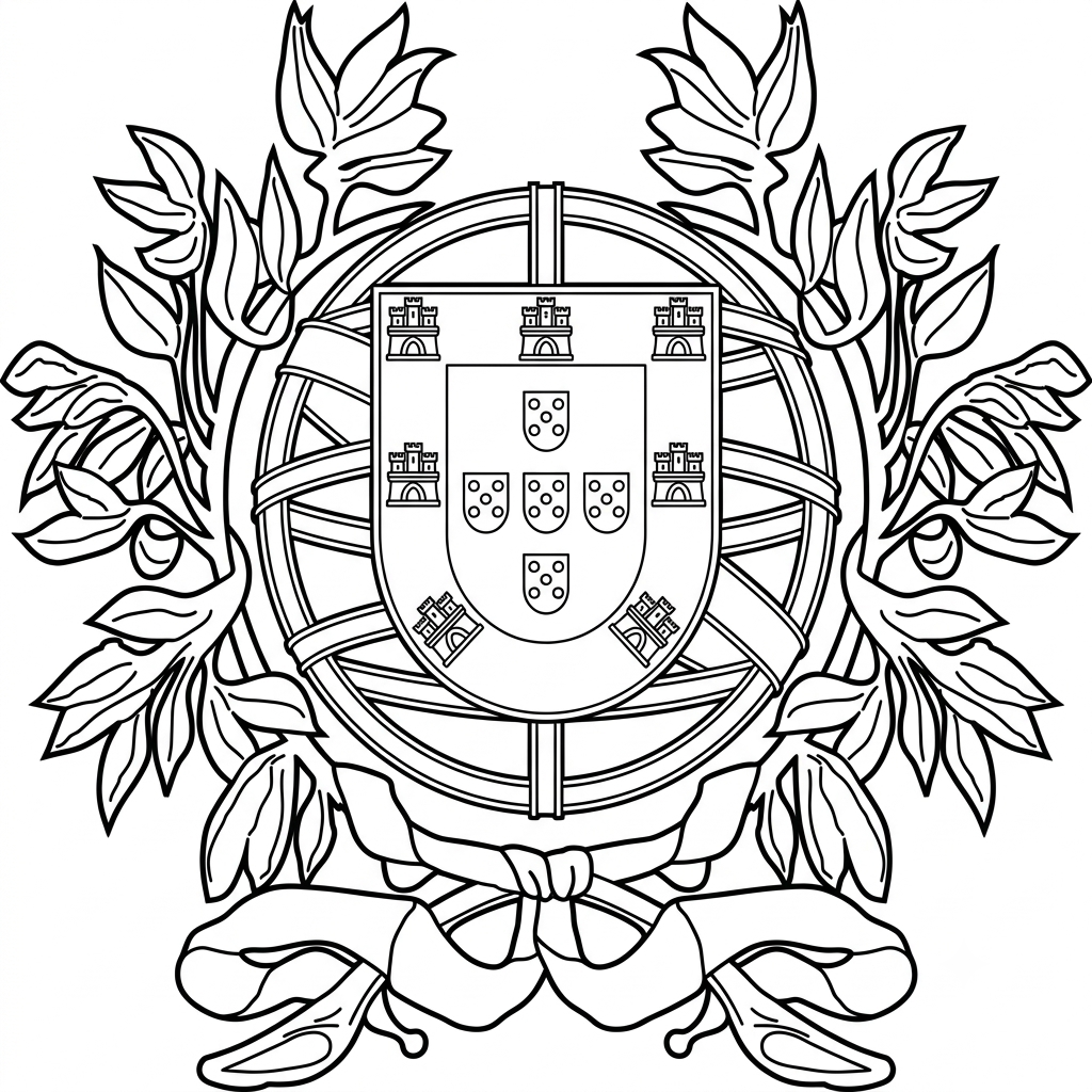 Selección de Portugal Mundial 2026 13 Selección de Portugal Mundial 2026 páginas para colorear