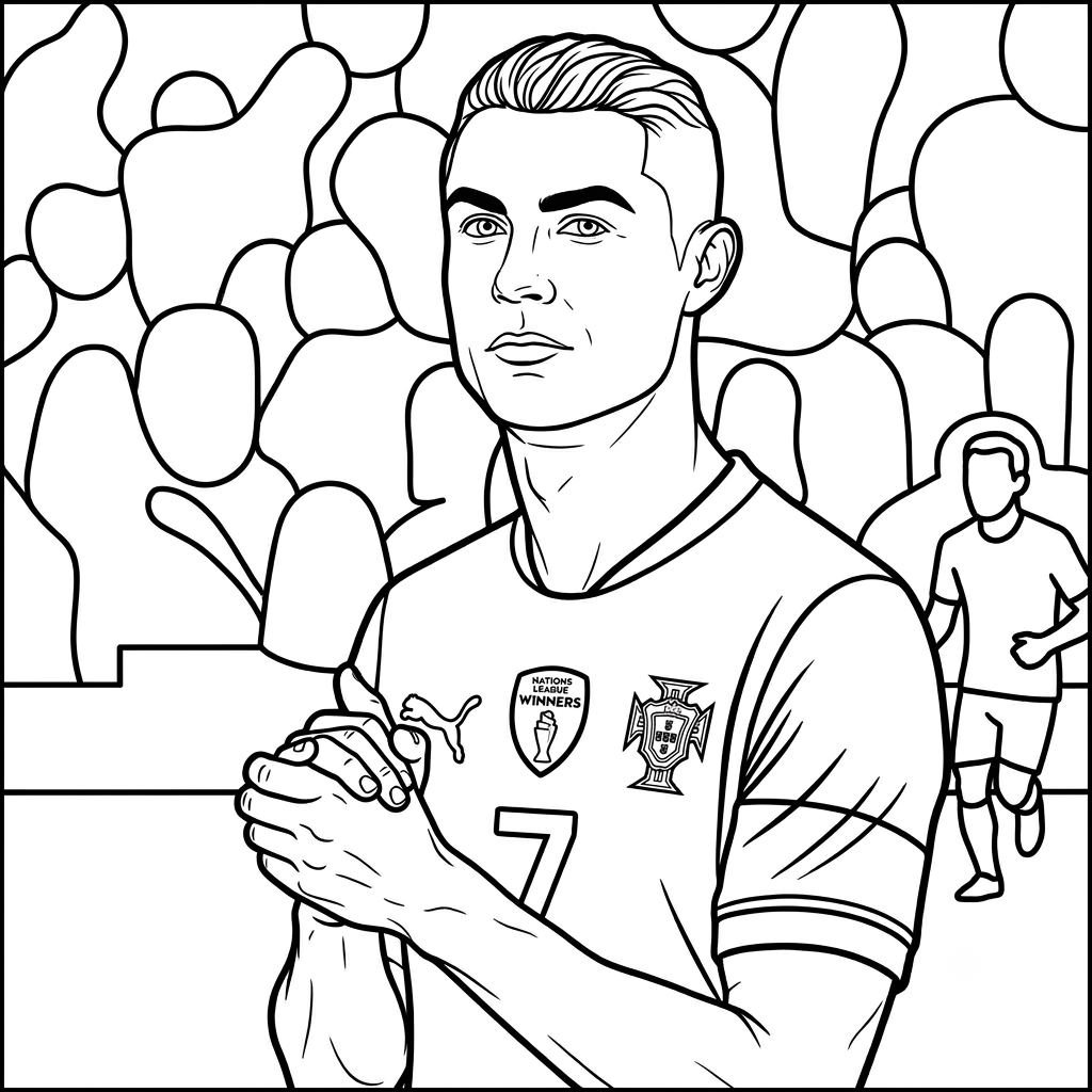 Selección de Portugal Mundial 2026 7 colorear páginas de Selección de Portugal Mundial 2026