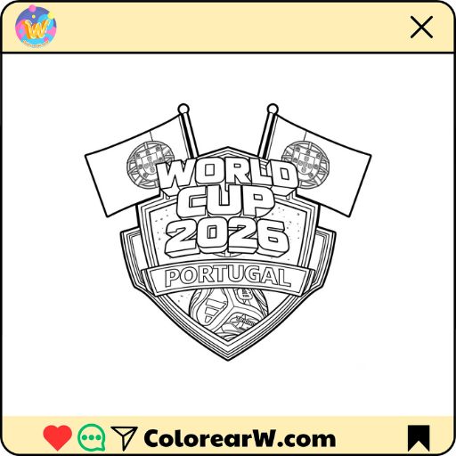 Selección de Portugal Mundial 2026 para colorear thumbnail