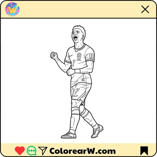 Vinícius Júnior Mundial 2026 para colorear thumbnail