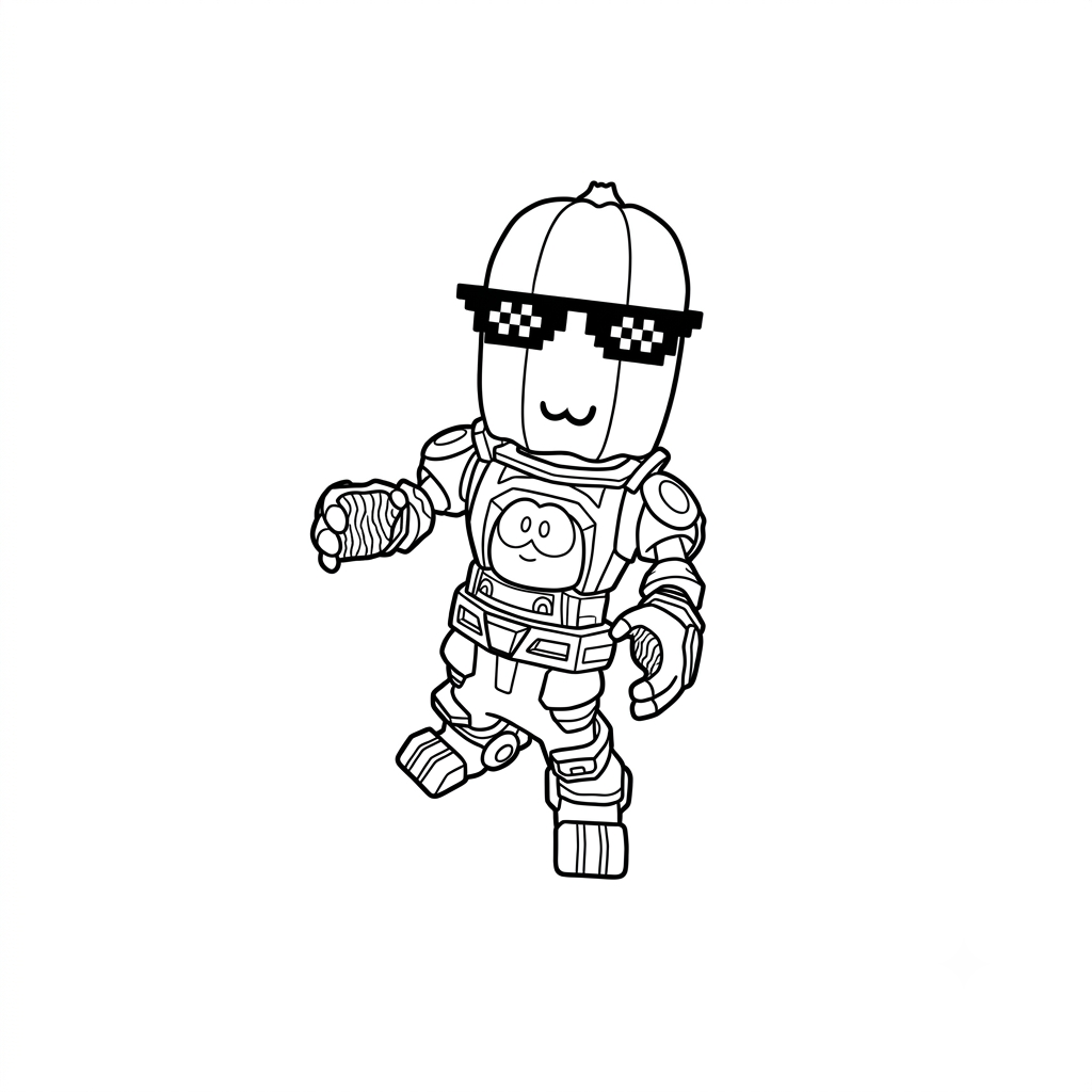 páginas para colorear gratis Alexnewtron Roblox para adultos