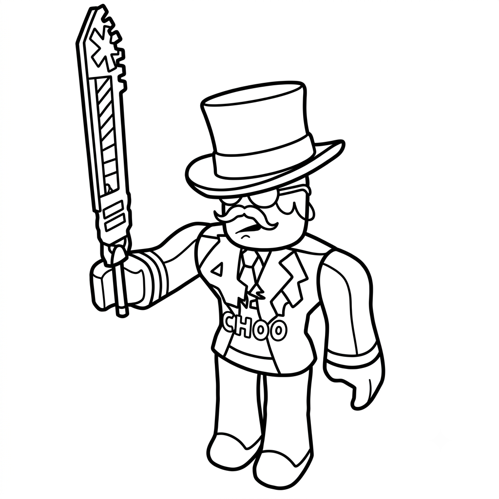 páginas para colorear Alexnewtron Roblox gratis