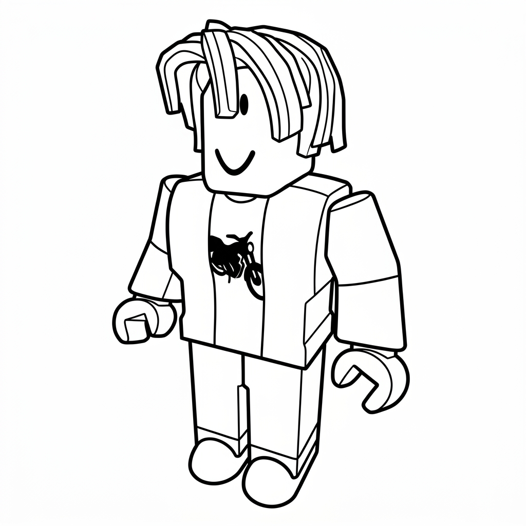 Bacon Hair Roblox páginas para colorear de adornos