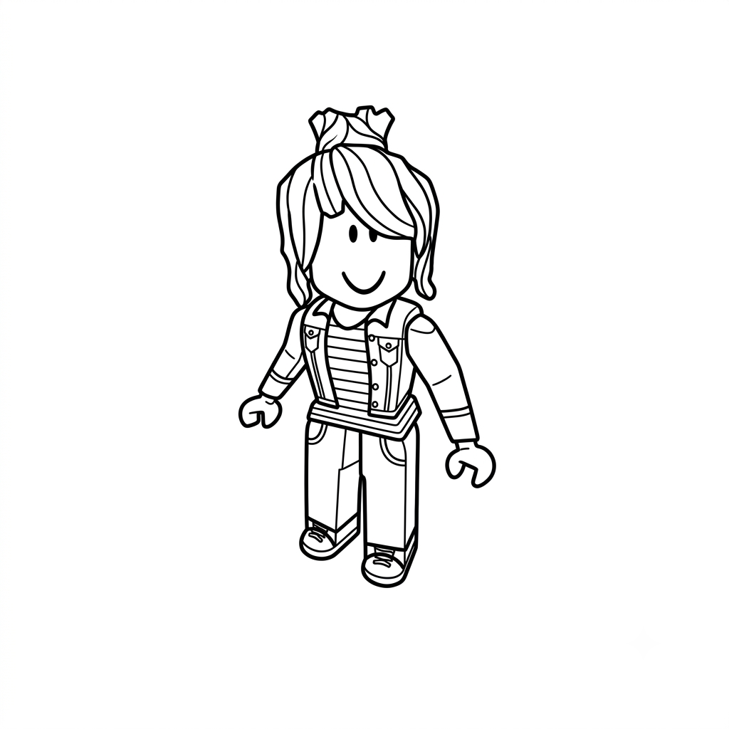 Bacon Hair Roblox páginas para colorear para adultos