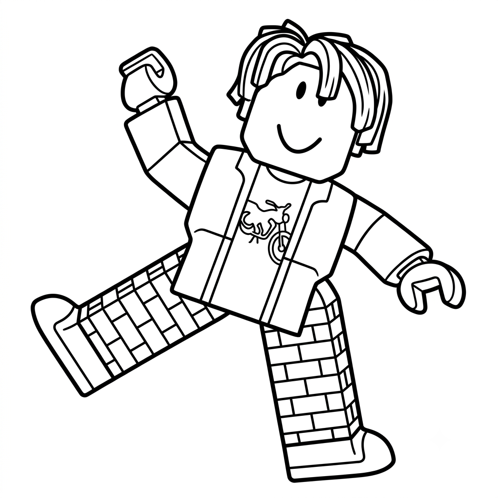 páginas para colorear para niños Bacon Hair Roblox