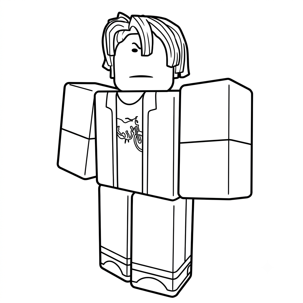 Bacon Hair Roblox páginas para colorear imprimibles