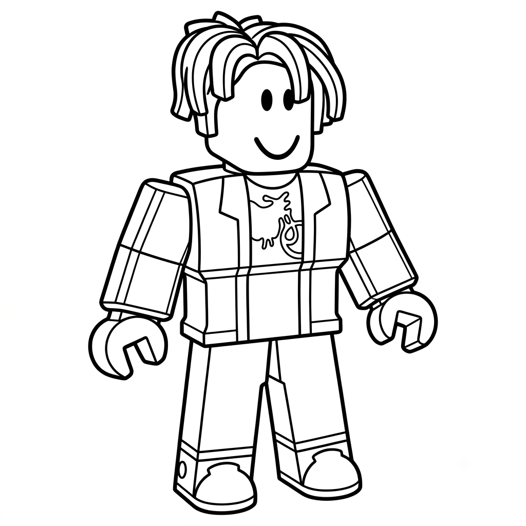 dibujos para colorear grinch Bacon Hair Roblox 1