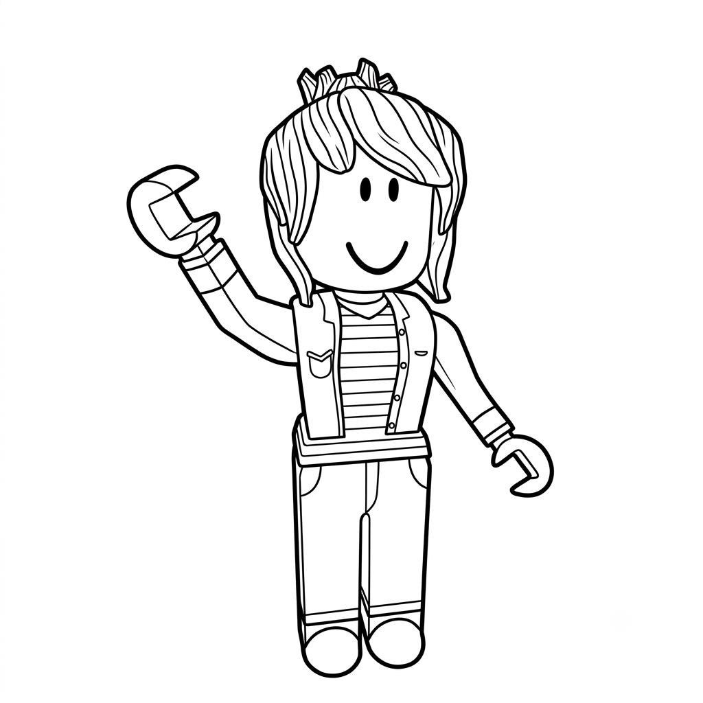 Bacon Hair Roblox páginas para colorear para imprimir
