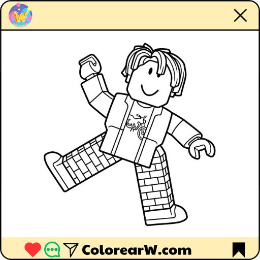 Bacon Hair Roblox para colorear thumbnail