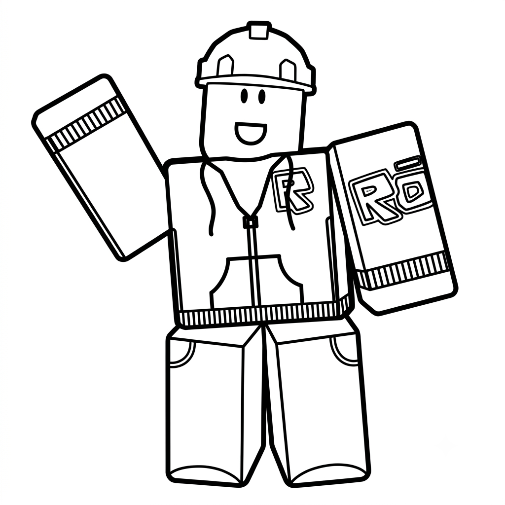Builderman Roblox 11 Builderman Roblox páginas para colorear para adultos fáciles