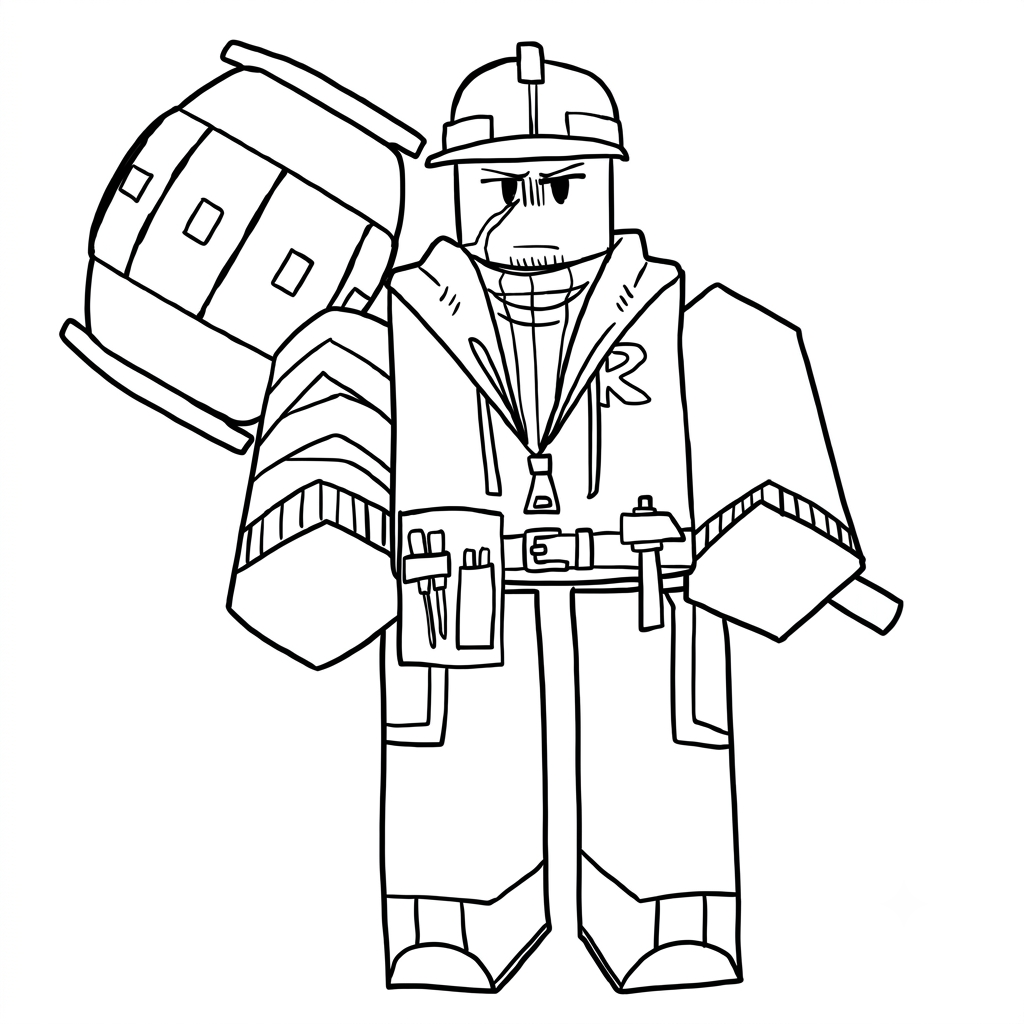 Builderman Roblox 14 páginas para colorear de árboles Builderman Roblox gratis