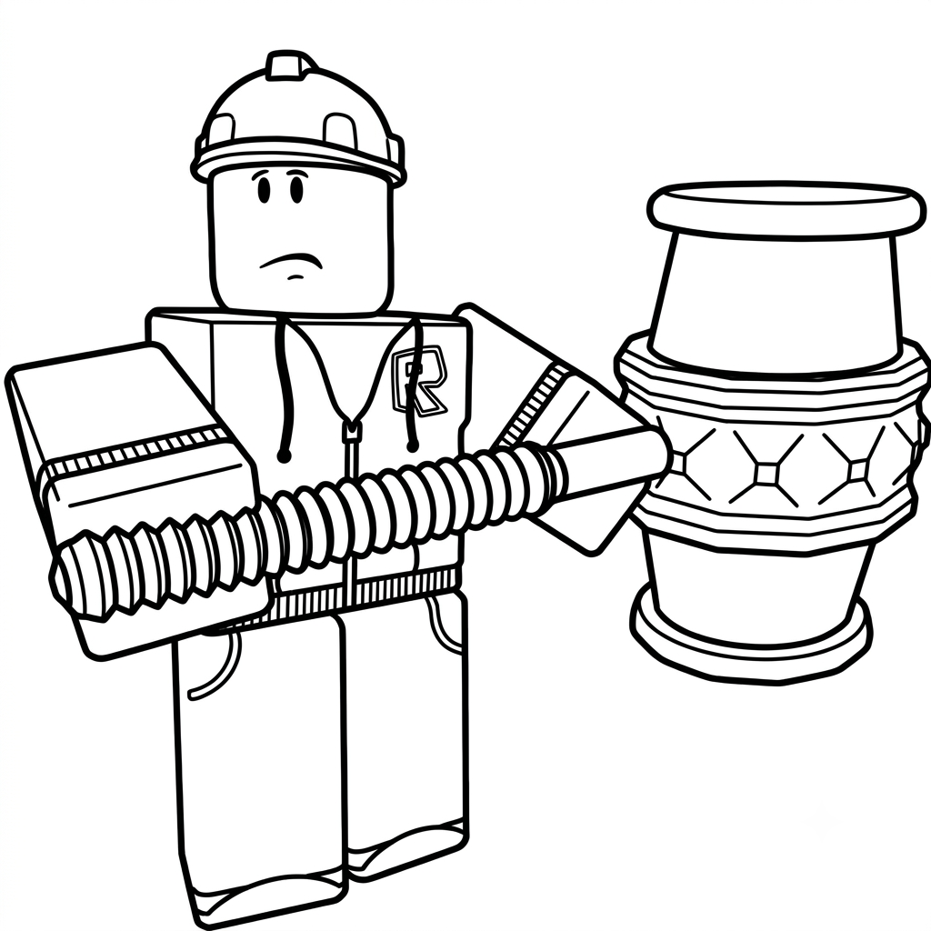 Builderman Roblox 15 lindas páginas para colorear Builderman Roblox