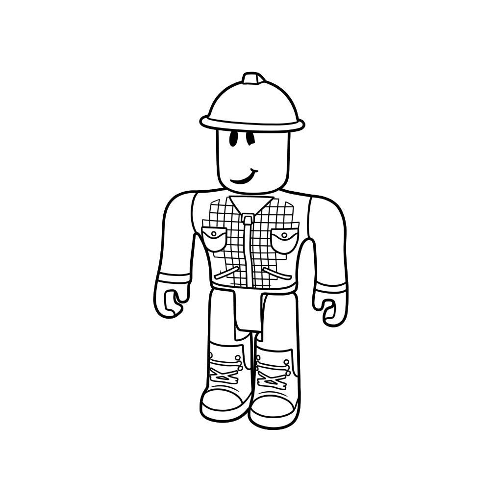Builderman Roblox 5 páginas para colorear Builderman Roblox imprimibles