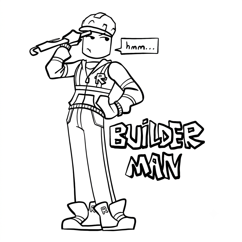 Builderman Roblox 6 Builderman Roblox páginas para colorear imprimibles
