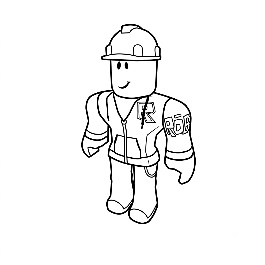 Builderman Roblox 7 dibujos para colorear Builderman Roblox