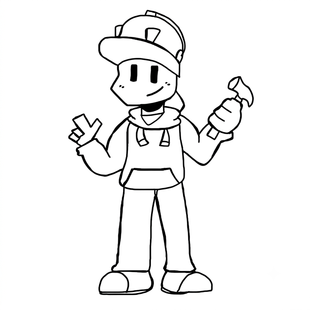 Builderman Roblox 10 páginas para colorear gratis Builderman Roblox