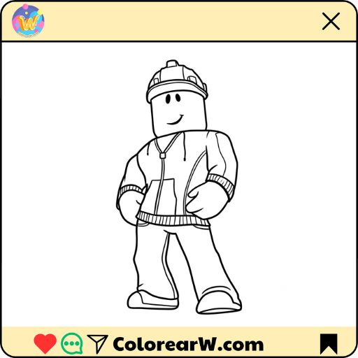 Builderman Roblox para colorear thumbnail