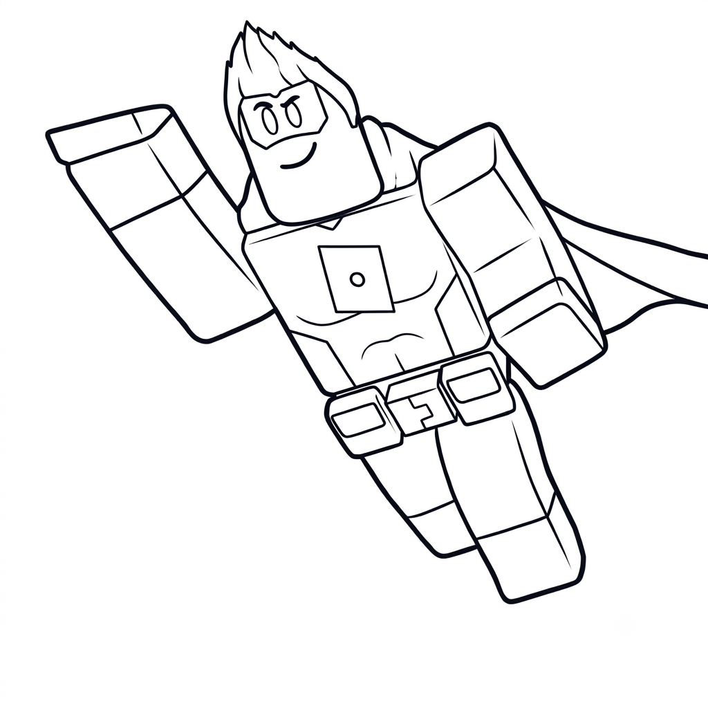 Captain Roblox 3 Captain Roblox páginas para colorear para adultos