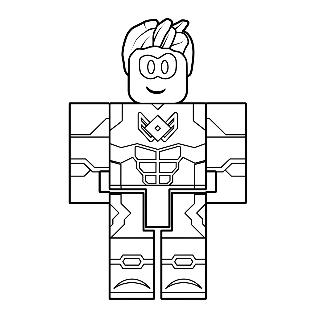 Captain Roblox 5 Captain Roblox para colorear