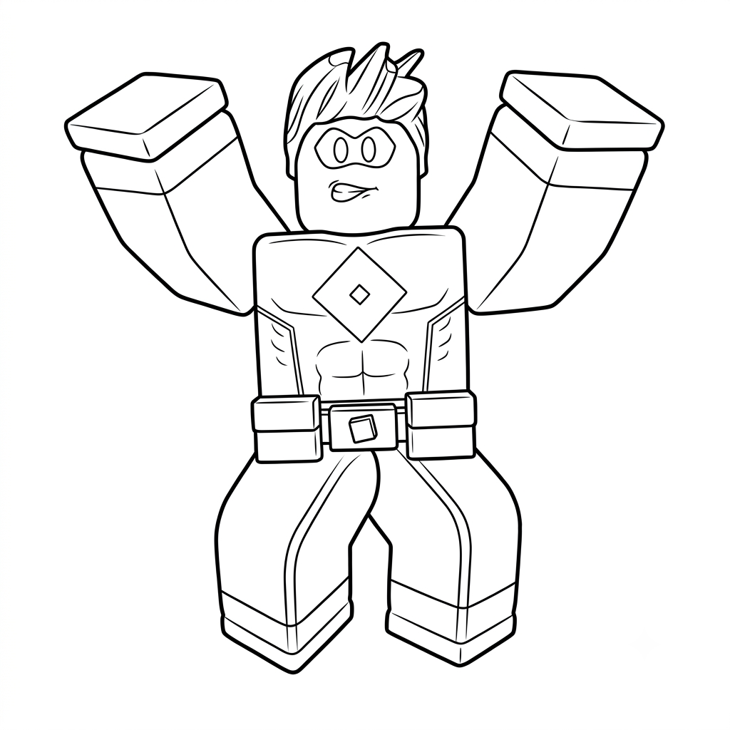 Captain Roblox 6 páginas para colorear gratis Captain Roblox para adultos 1