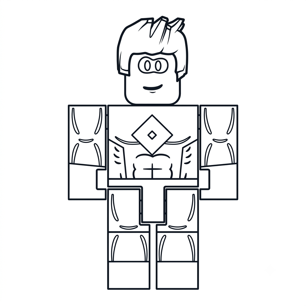 Captain Roblox 8 niños Captain Roblox páginas para colorear