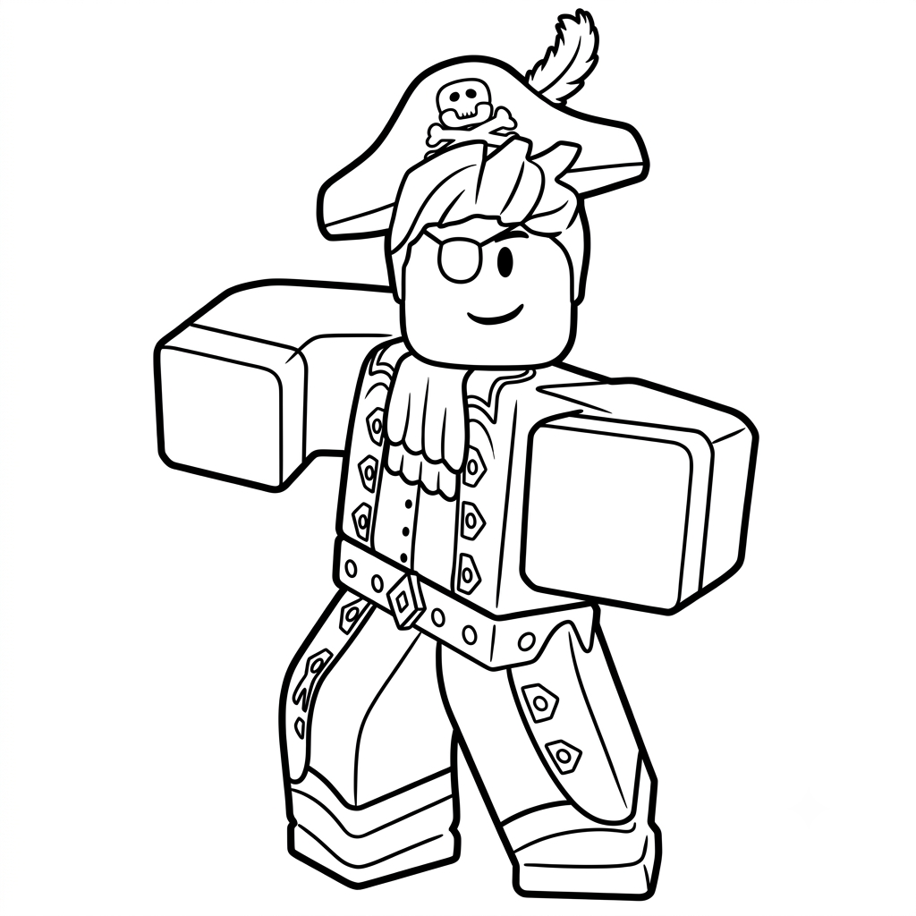 Captain Roblox 9 dibujos para colorear Captain Roblox