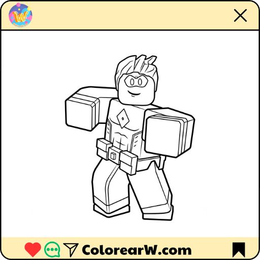 Captain Roblox para colorear thumbnail