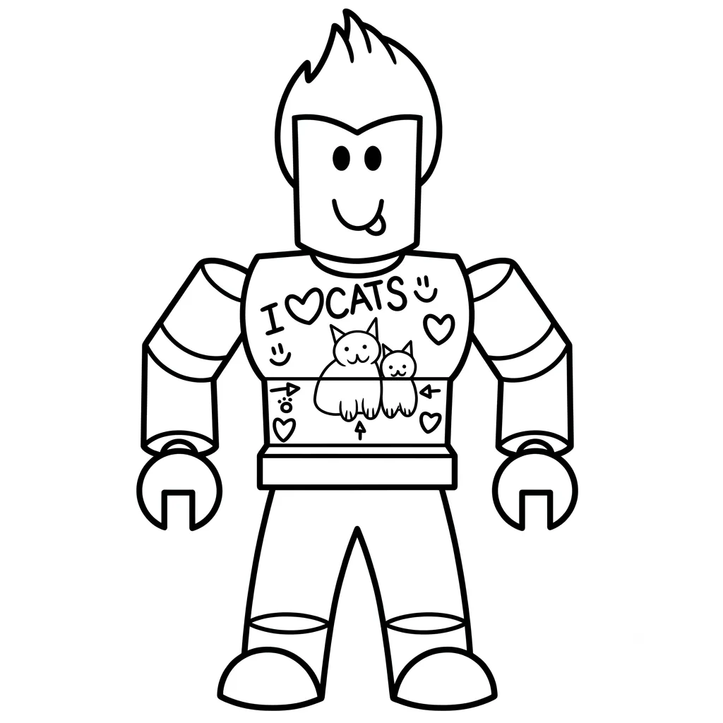 páginas para colorear Denis Roblox gratis